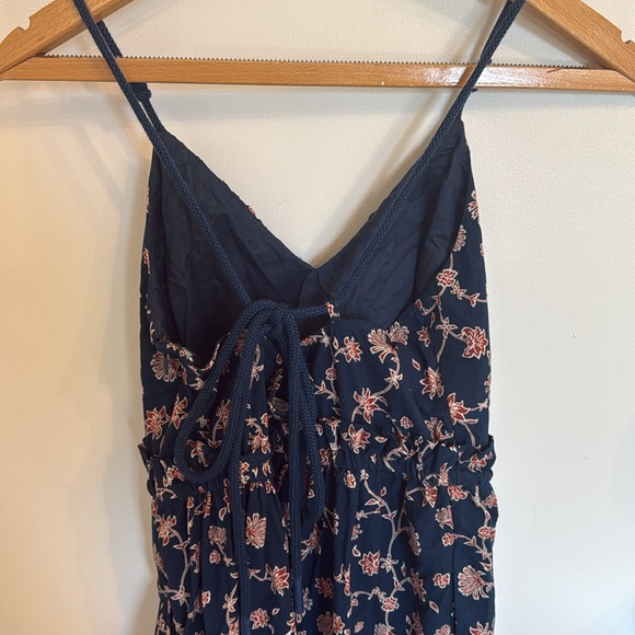Floral Maxi Dress in Navy and Orange - Picture 3 of 3